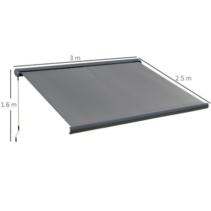 DIY Retractable Canopy with Remote Controller for Patio, Grey