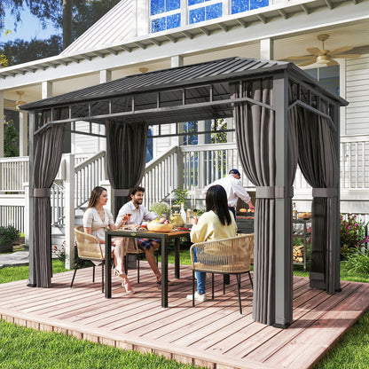 2 x 3.5 m Hardtop Gazebo with Galvanised Steel Roof and Sides