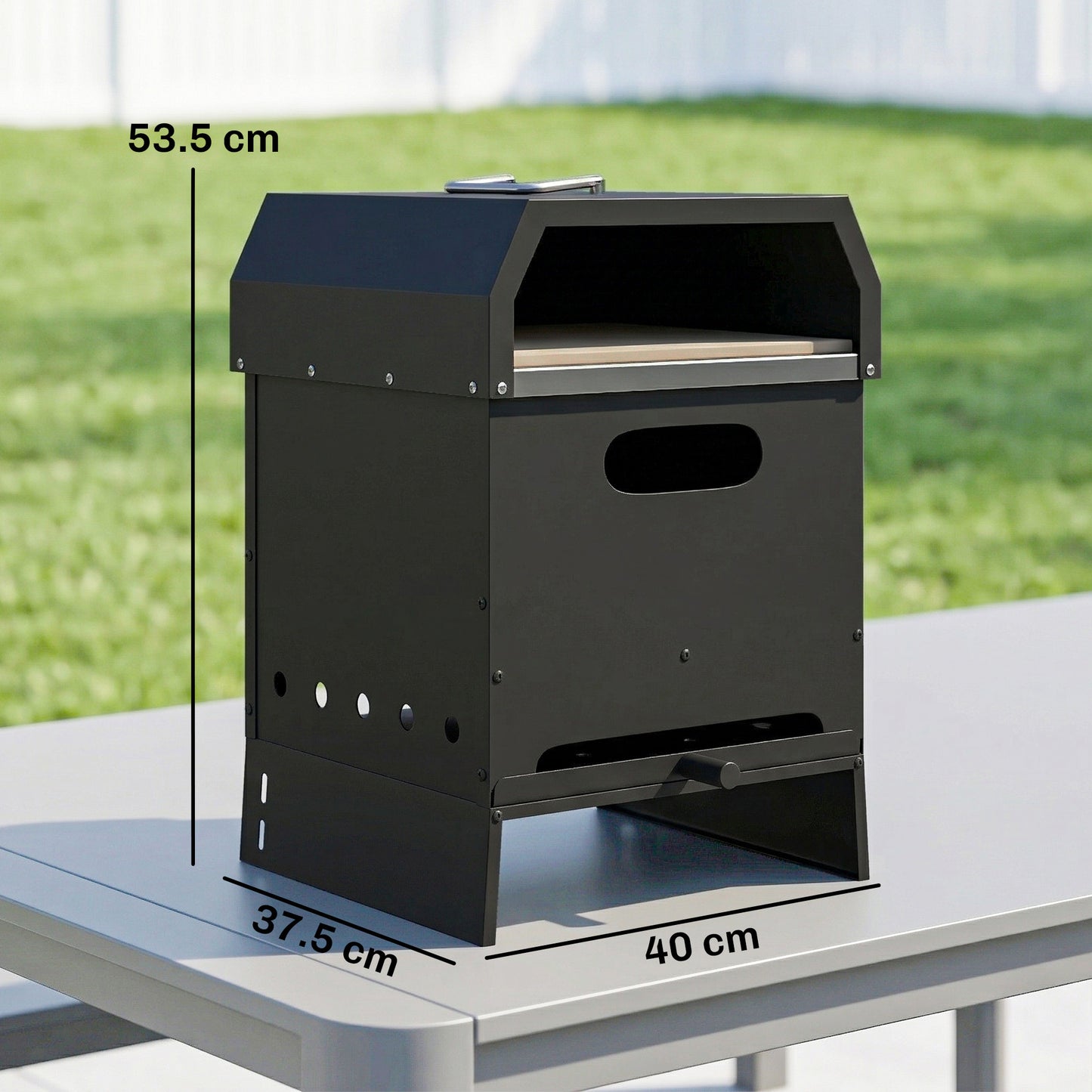 3 in 1 Portable Wood Fired Outdoor Pizza Oven with Handles