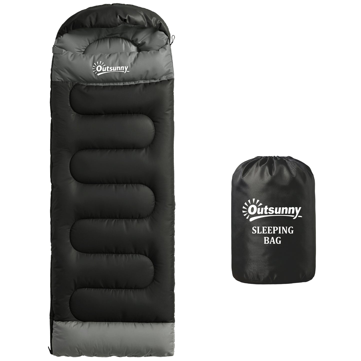 Sleeping Bag for Adults, Lightweight & Compact Sleeping Bag, Black