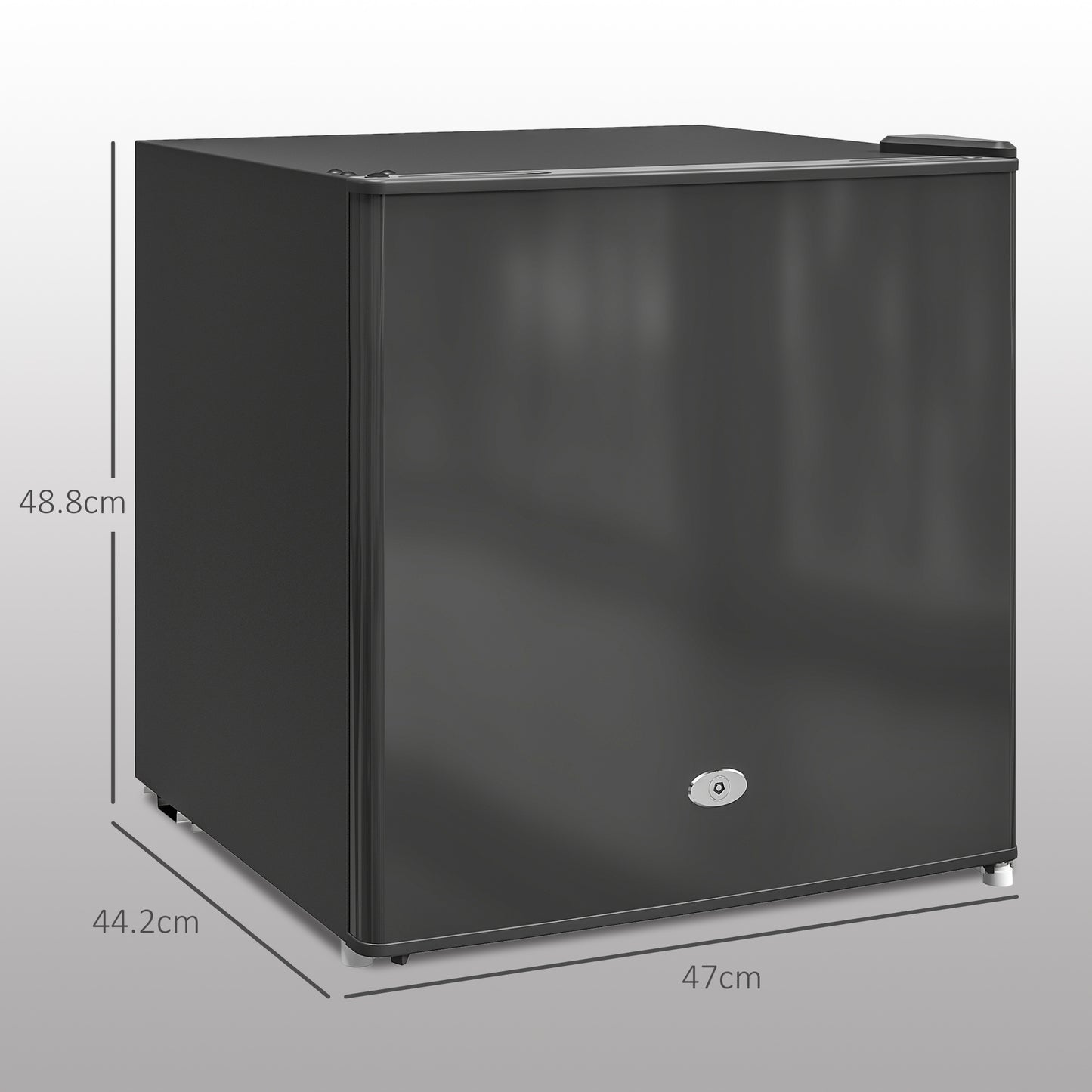 35L Tabletop Freezer with Removable Wire Shelf and Two Keys, Black