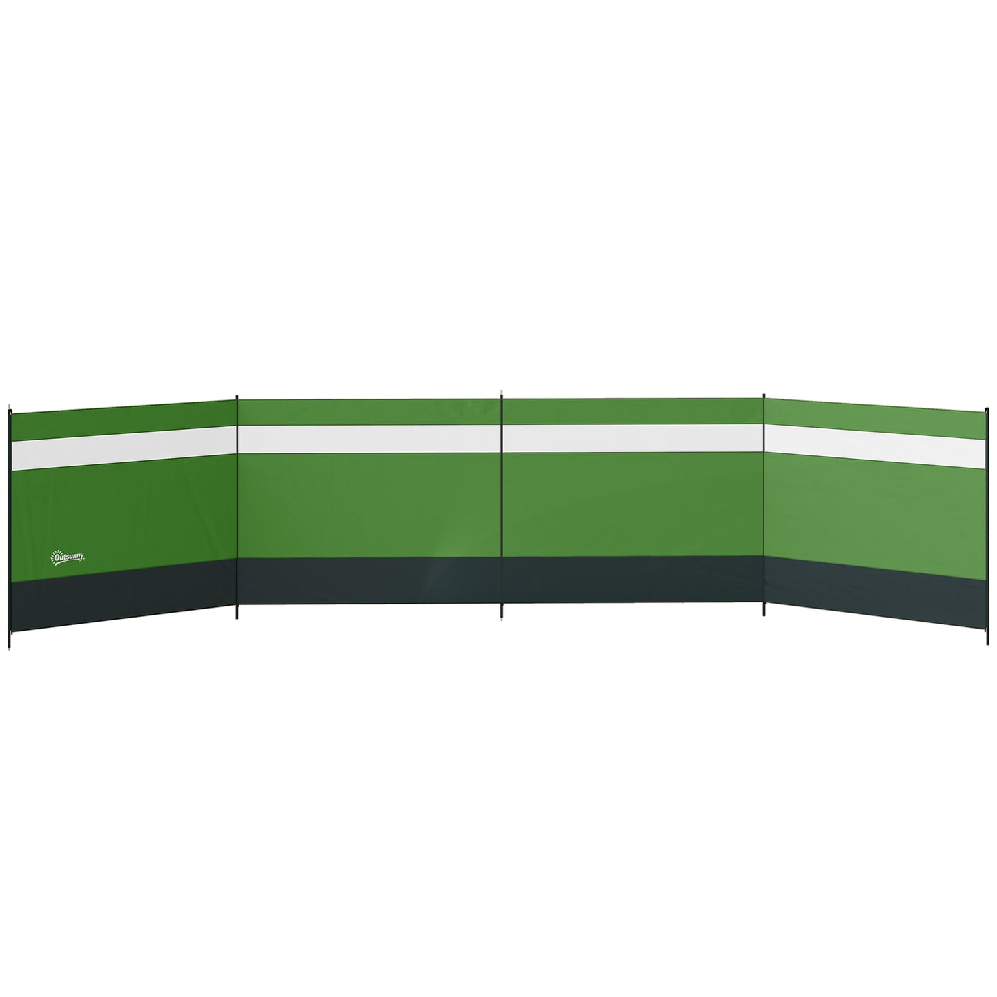 Camping Windbreaks with Clear Windows, 725 x 140cm, Army Green