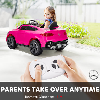 Mercedes-Benz GLC Licensed Kids Ride on Car with Remote, Pink