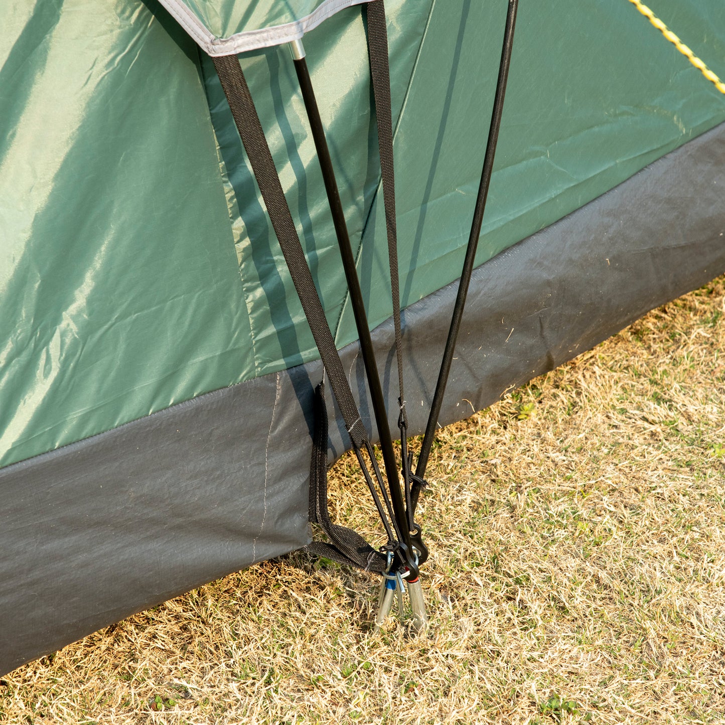 5-6 Man Dome Camping Tent Hiking Shelter UV Protection 3000mm Water Resistant Tunnel Tent - Green