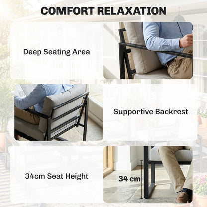 Outdoor Garden Furniture Set, 4 Piece Patio Furniture