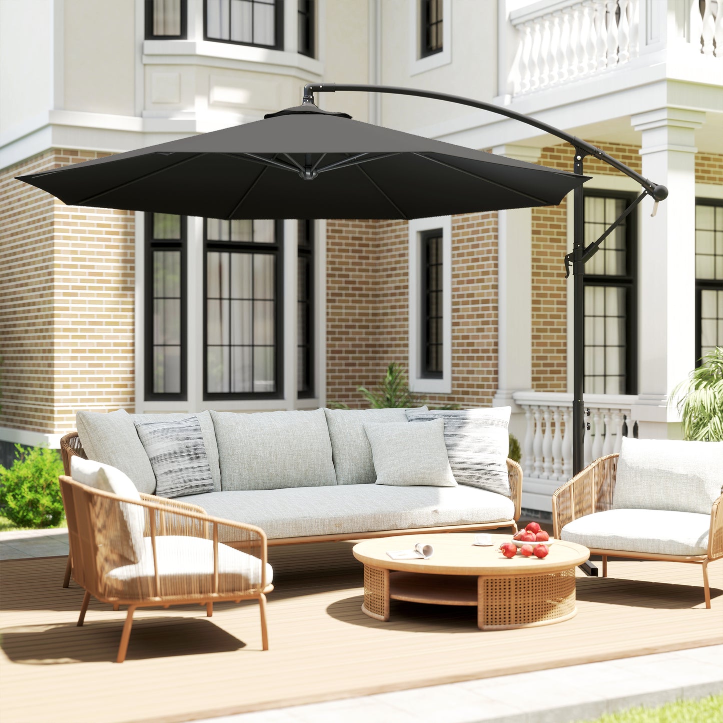 3(m) Banana Parasol Cantilever Umbrella Garden