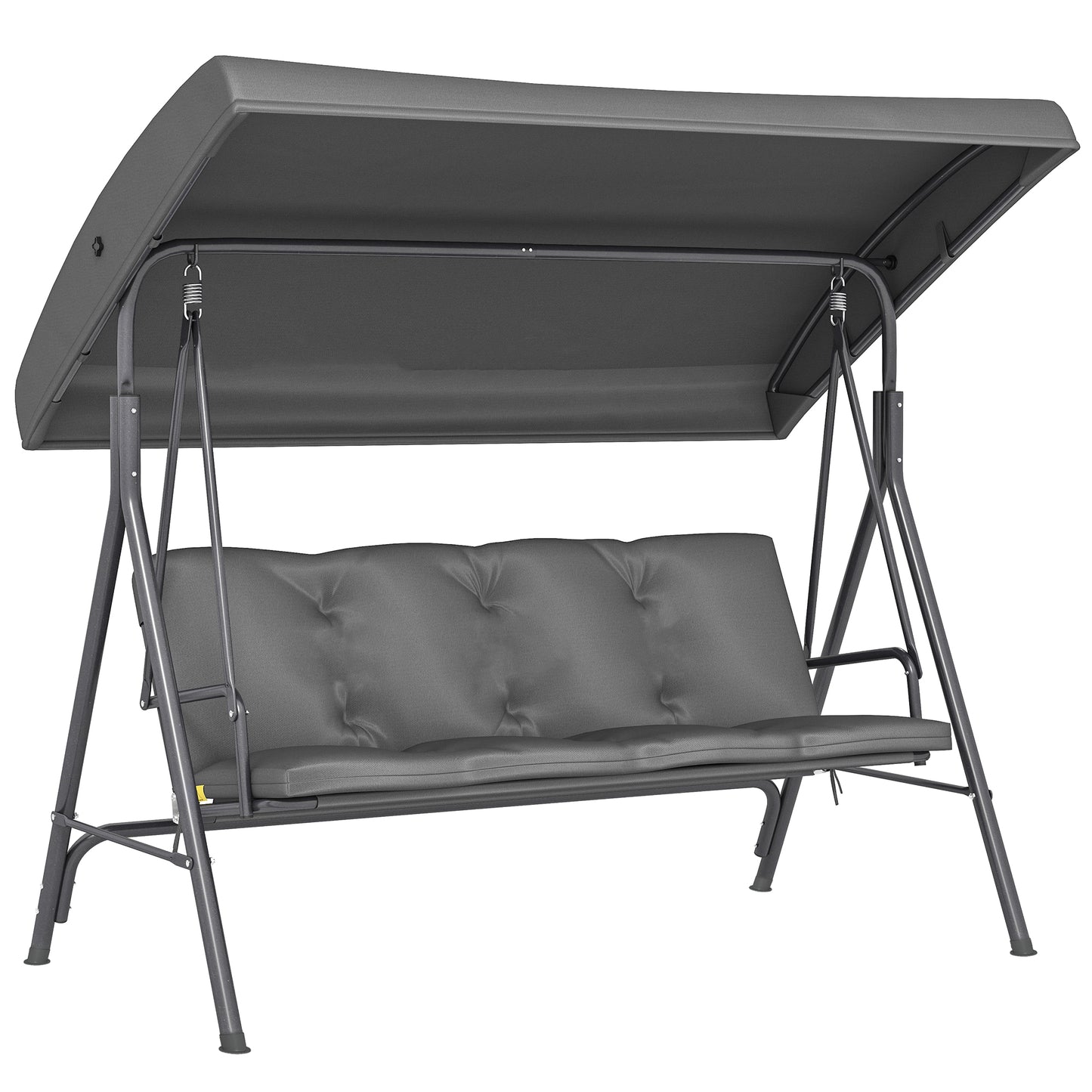 3 Seater Garden Swing Chair, Patio Rocking Bench with Steel Frame