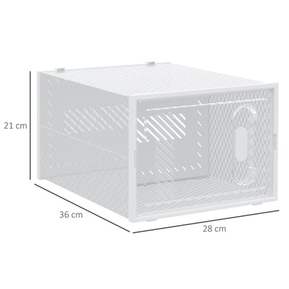 8PCS Stackable Clear Plastic Shoe Storage Box for UK/EU Size 12/46