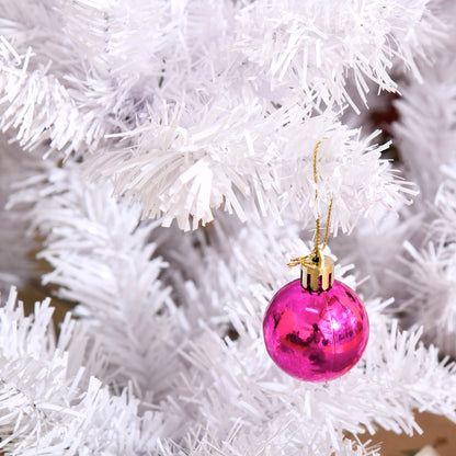 5ft Snow Artificial Christmas Tree w/ Metal Stand Decorations Home White