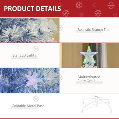 Artificial Fibre Optic Christmas Tree Seasonal Decoration w/ 16 LED