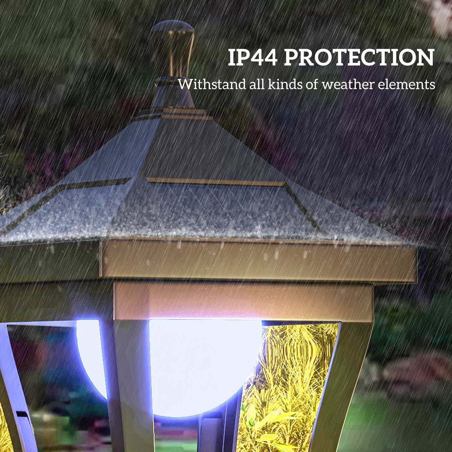 1.3 m LED Garden Lamp Post Light, Waterproof IP44, Cool White