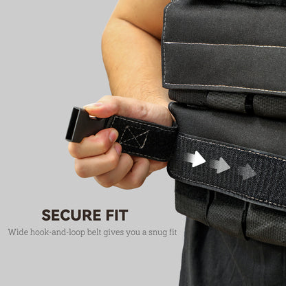15KG Adjustable Weighted Vest with 15 Metal Weights, Running Weight Vest
