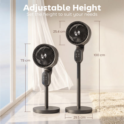 20 dB Standing Fan for Bedroom, Pedestal Fan with Oscillating