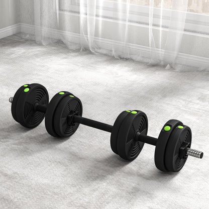 15KG Adjustable Dumbbells Weight Barbell & Dumbbells Set, Free Weights Set for Home Gym Strength Training