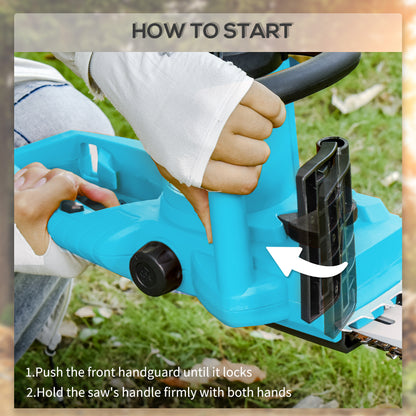 Electric Chainsaw Garden Tools, 2000 W for Wood, Blue