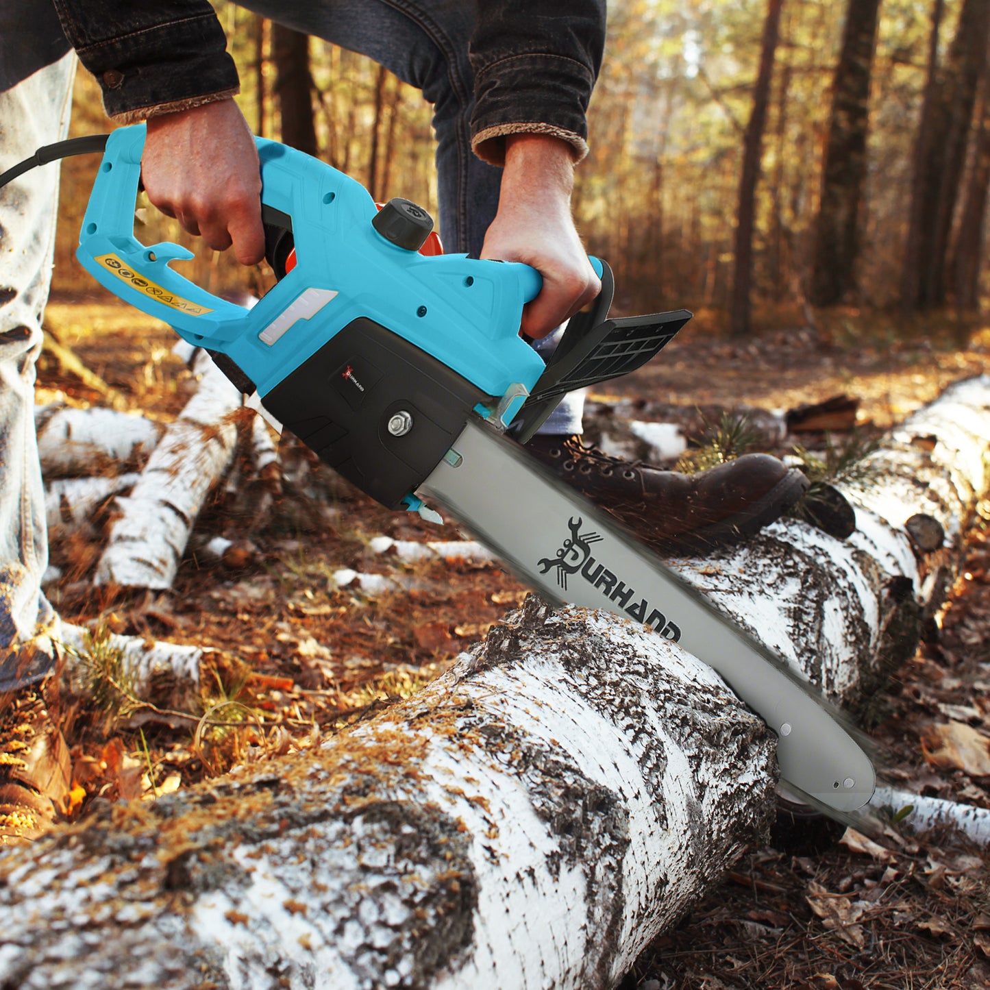 Electric Chainsaw Garden Tools, 2000 W for Wood, Blue