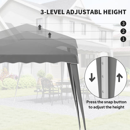Garden Pop up Gazebo Tent Party Water-resistant 2.5 x 2.5M Grey