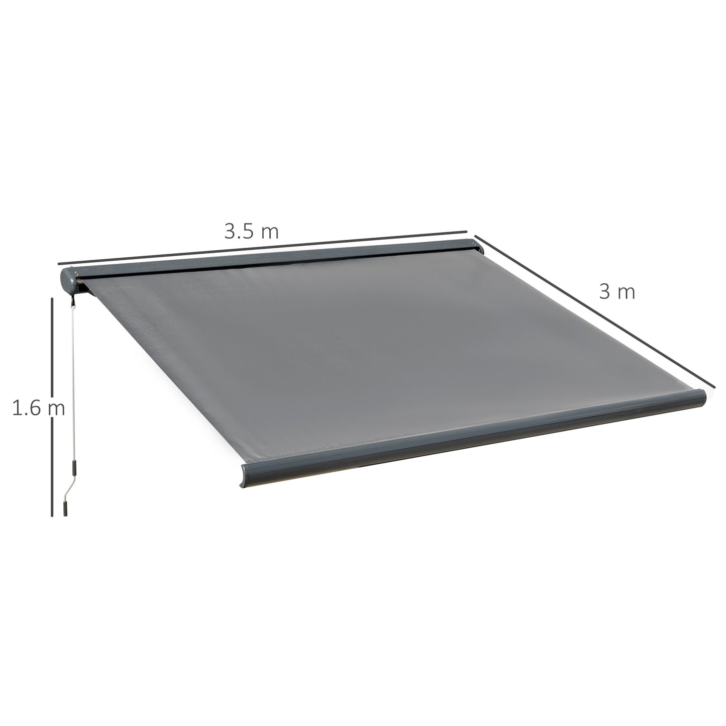DIY Retractable Canopy with Remote Controller for Patio, Grey