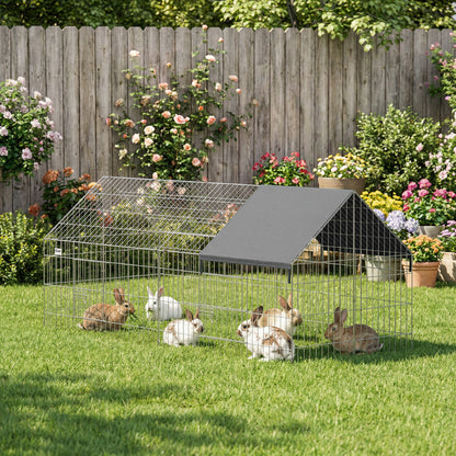 Rabbit Run, Pet Playpen w/ Protective Cover, 180 x 75 x 75 cm, Black