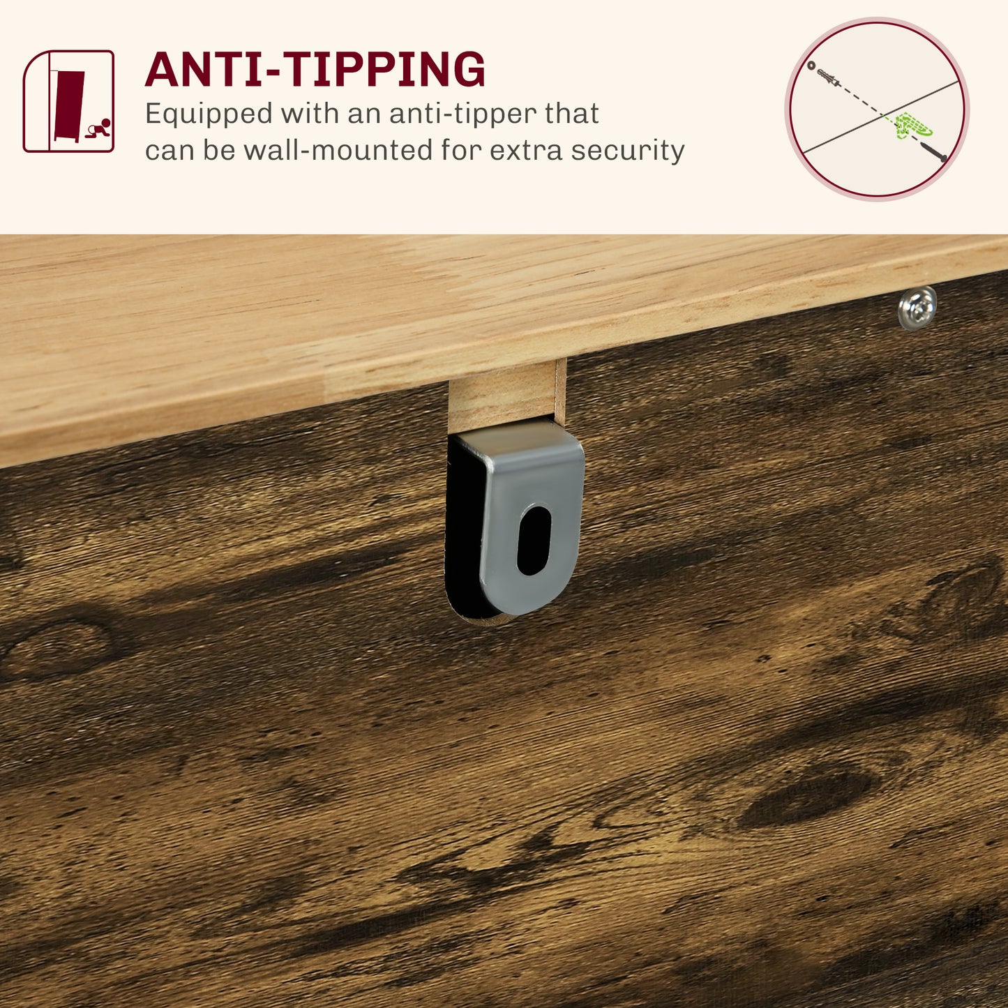 Sideboard Buffet Cabinet with Storage Cabinets and Drawers Brown