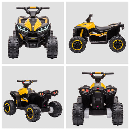 12V Electric Quad Bikes for Kids Ride On Car ATV Toy for 3-5 Years Yellow