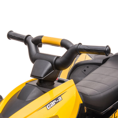 12V Electric Quad Bikes for Kids Ride On Car ATV Toy for 3-5 Years Yellow