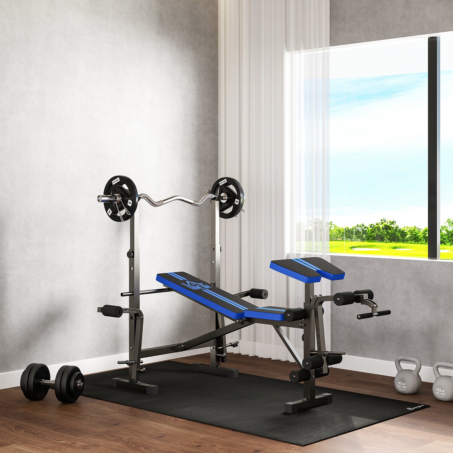 Multi-Function Adjustable Weight Training Bench Gym Fitness Lifting