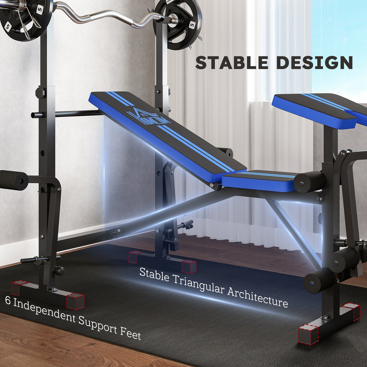 Multi-Function Adjustable Weight Training Bench Gym Fitness Lifting