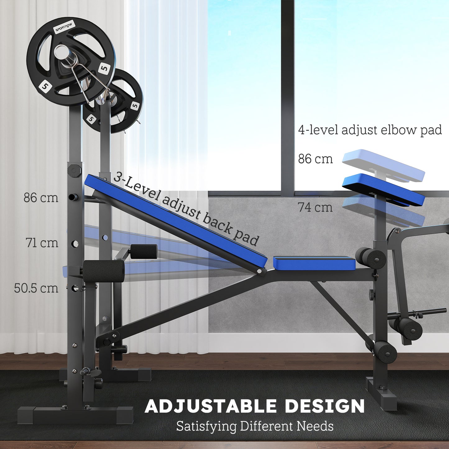 Multi-Function Adjustable Weight Training Bench Gym Fitness Lifting
