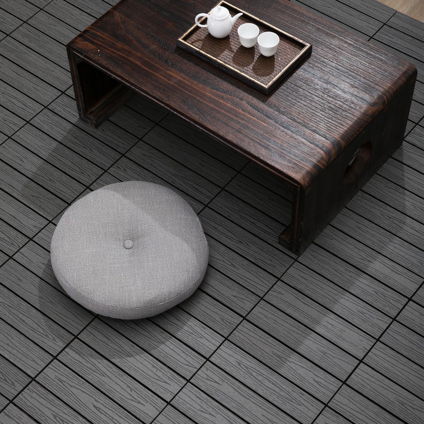 Interlocking Decking Tiles, Interlocking Patio Paving Slabs, Grey