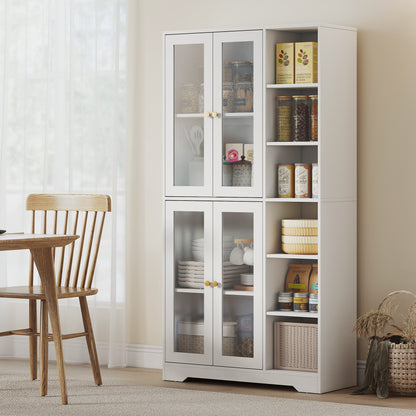 172 cm Tall Kitchen Cupboard, Pantry Storage Cabinet, White
