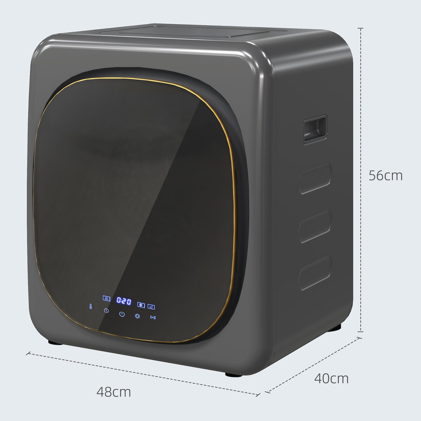4kg 800W Vented Tumble Dryer with Deodorize, Smart Mode