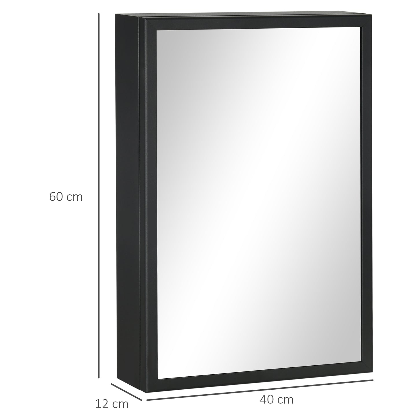 Wall Mounted Bathroom Cabinet with Mirror and Storage Shelves
