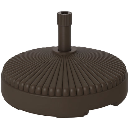 Garden Parasol Base, 28kg Sand Filled, 23kg Water Filled, Brown