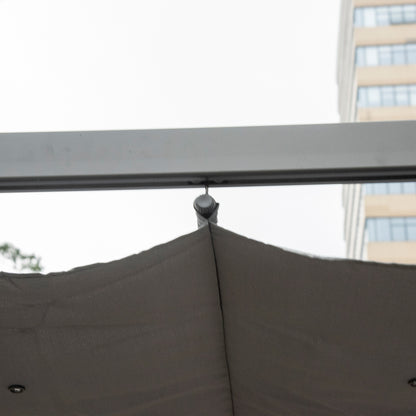3x3(m) Pergola Gazebo Sun Shade Shelter Aluminium Garden Canopy, Grey
