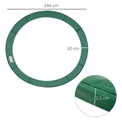 8FT Replacement Trampoline Pad, Thick Foam Safety Cover, Green