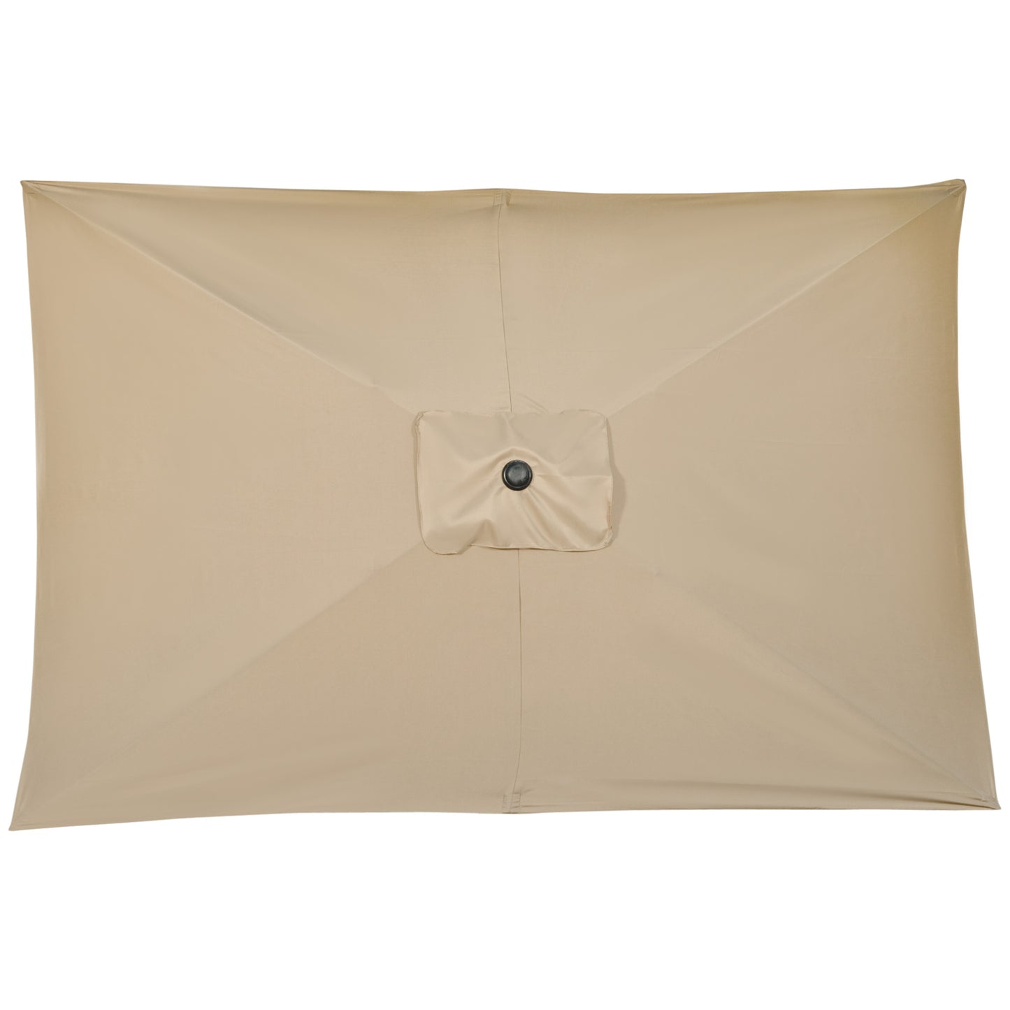 3x2m Patio Parasol Canopy Tilt Crank 6 Ribs Sun Shade Garden Khaki