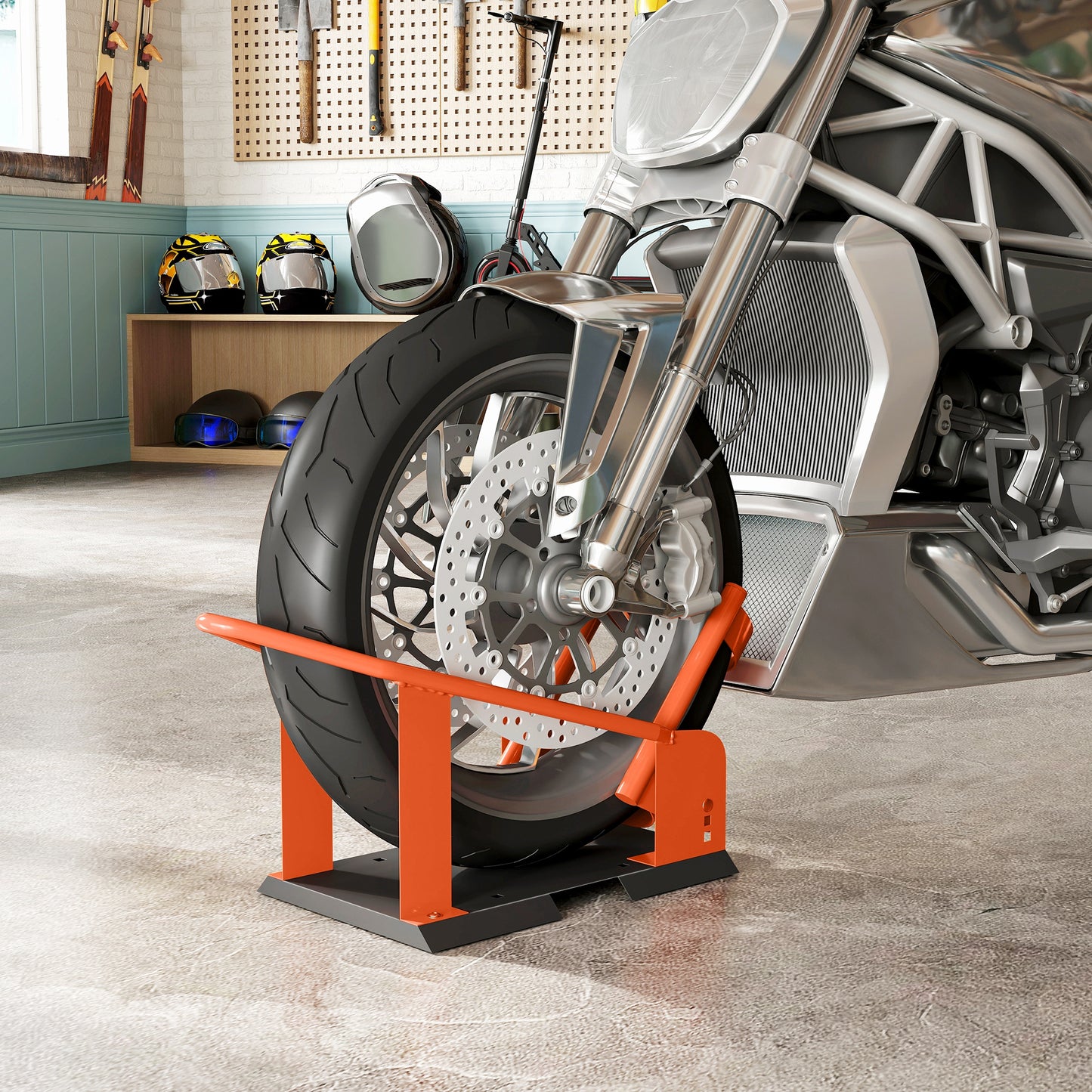 816.5 kg Motorcycle Wheel Chock, Motorcycle Front Wheel Chock Holder