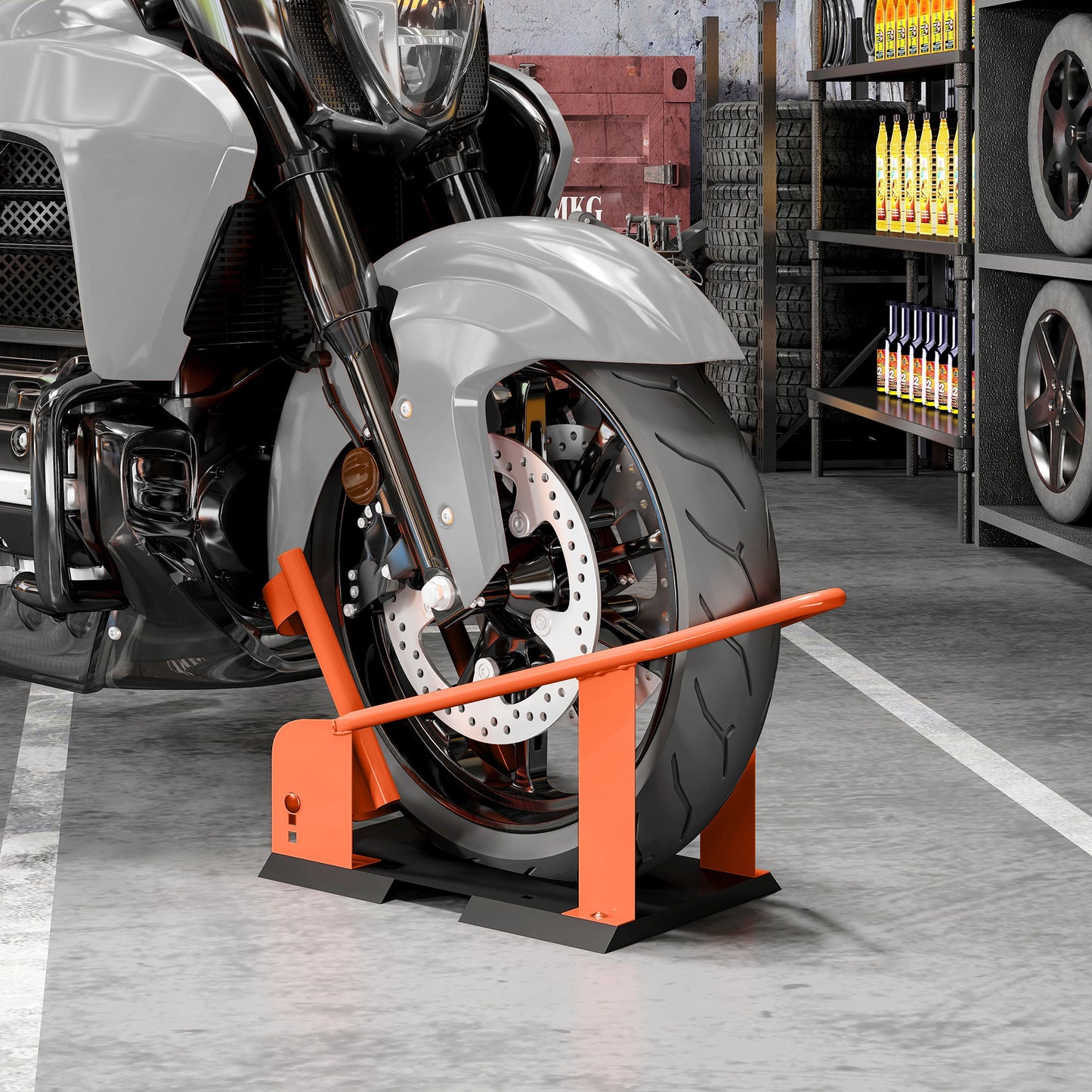 816.5 kg Motorcycle Wheel Chock, Motorcycle Front Wheel Chock Holder