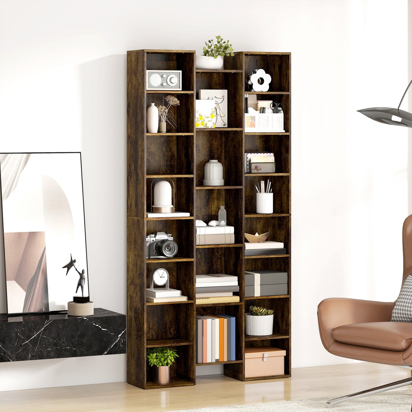 Half Moon Lash Light, Beauty Floor Lamp with Rotatable Head