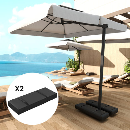 Parasol Weights Set of 2, Parasol Base Weights Bags, Black