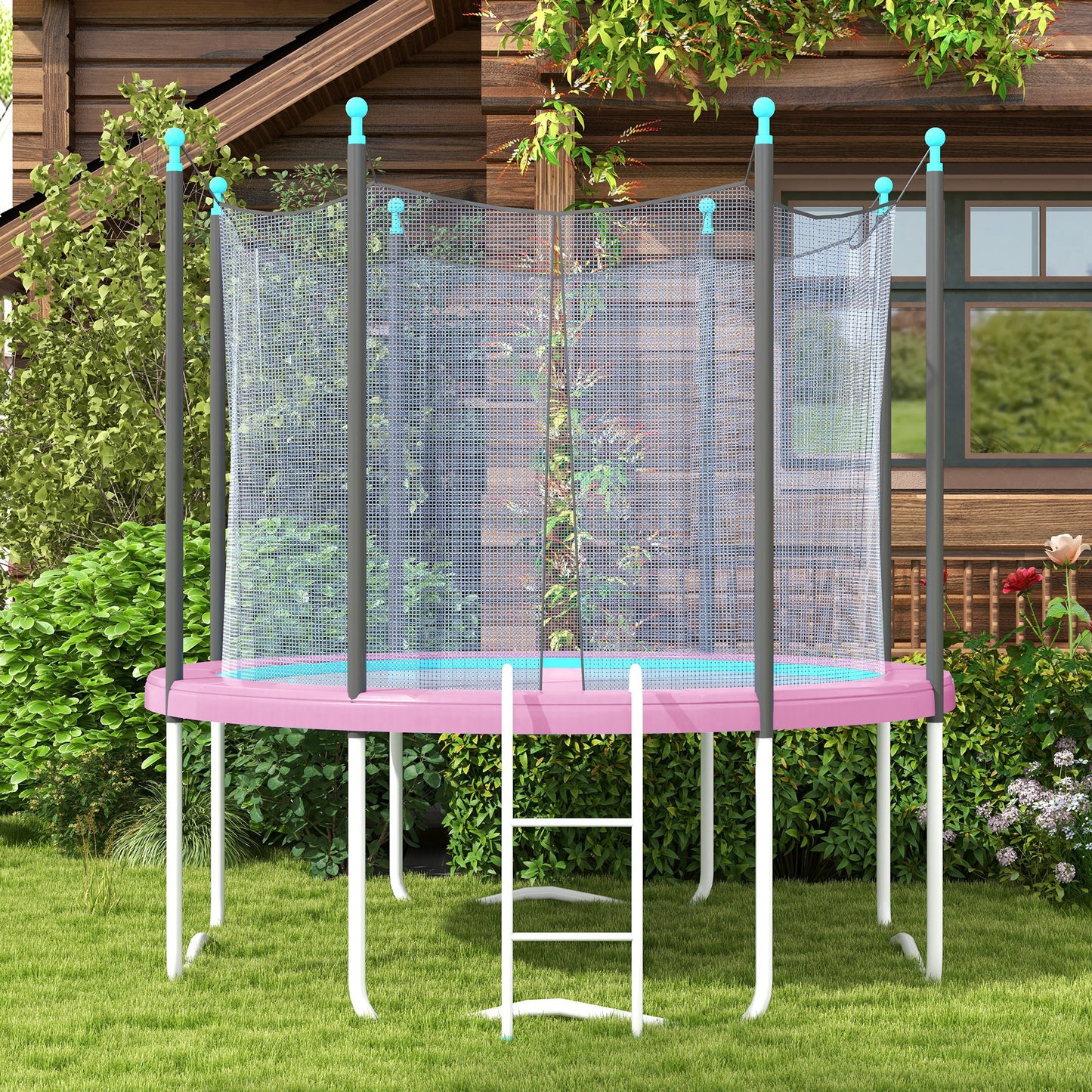 10FT Trampoline Pad Spring Cover, Waterproof, Pink