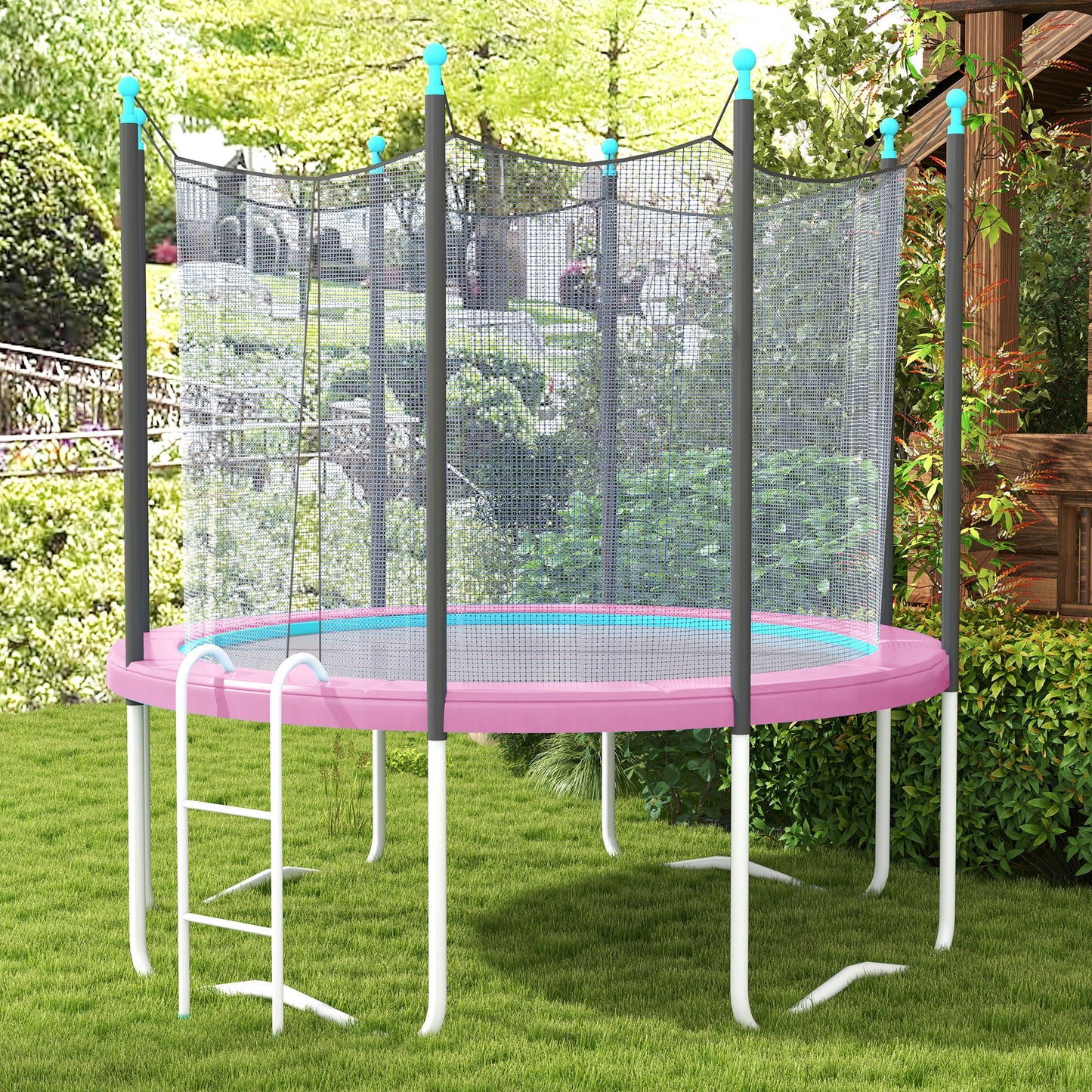 10FT Trampoline Pad Spring Cover, Waterproof, Pink