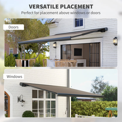 DIY Retractable Canopy with Remote Controller for Patio, Light Grey