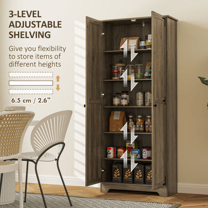 Farmhouse Kitchen Cupboard, Kitchen Cabinet, Grey Wood-Effect