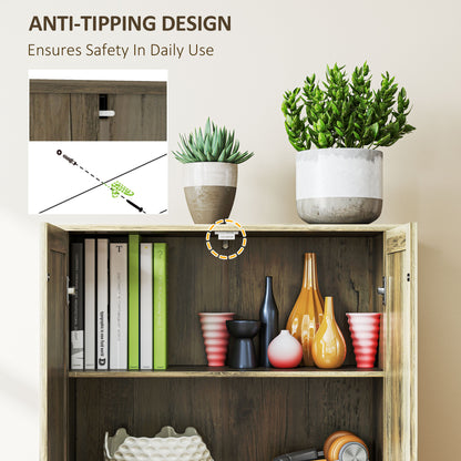 Farmhouse Kitchen Cupboard, Kitchen Cabinet, Grey Wood-Effect