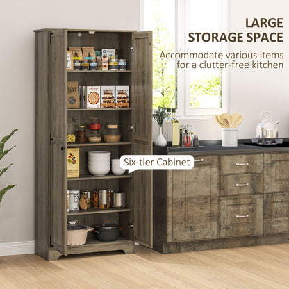 Farmhouse Kitchen Cupboard, Kitchen Cabinet, Grey Wood-Effect