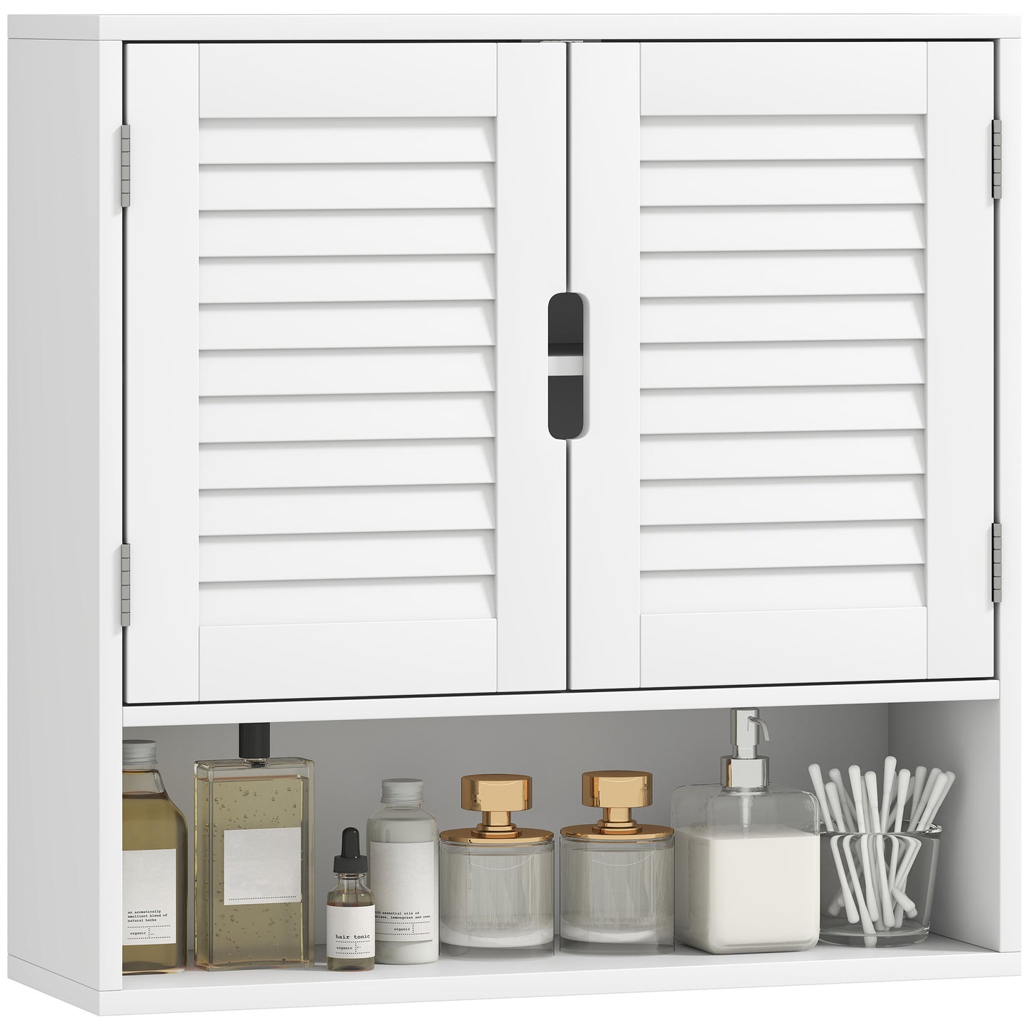 Bathroom Cabinet, Wall Mounted Cabinet with Adjustable Shelves, White