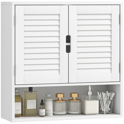 Bathroom Cabinet, Wall Mounted Cabinet with Adjustable Shelves, White