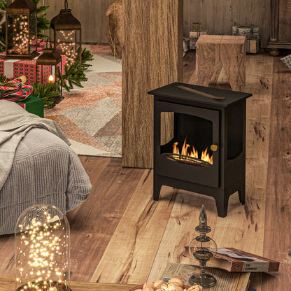 Freestanding Bioethanol Fireplace Ethanol Fireplace Stove with 1.2L Tank